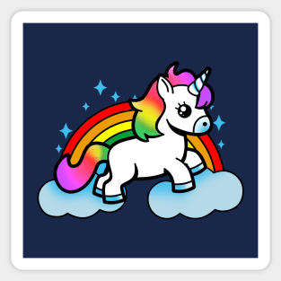 Cute Kawaii Unicorn Rainbow Cartoon Gift for Kids And Unicorn Lovers Sticker